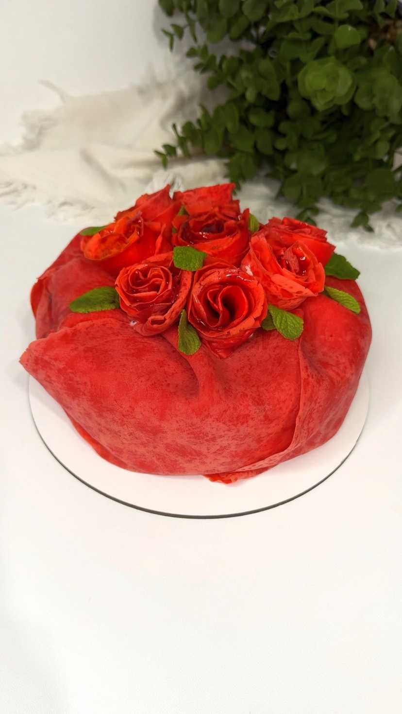 Блинный торт с ягодным джемом: готовим очень красивый и вкусный десерт