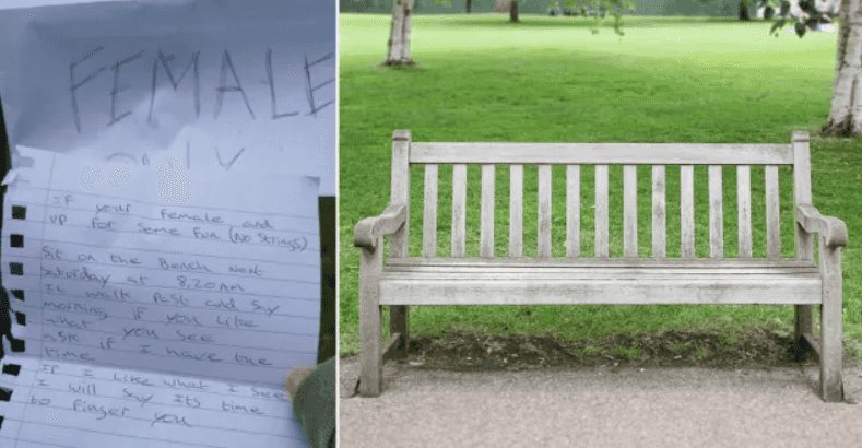 "Завоевал миллионы сердец": мужчина оставил на скамейке записку, чтобы найти вторую половинку