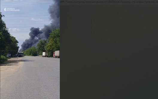 Large-scale fire near Kropyvnytskyi, Khimrezerv enterprise burns, one person killed. VIDEO