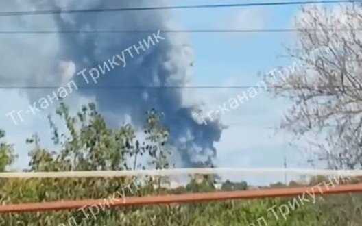 Enemy ammunition depot explodes in temporarily occupied Sorokyne, Luhansk region. VIDEO