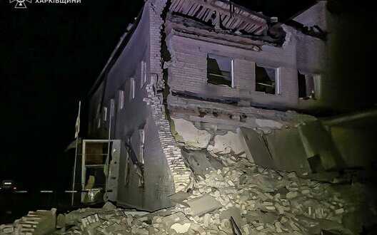 Enemy attacks fire and rescue unit in Kharkiv region at night. PHOTO