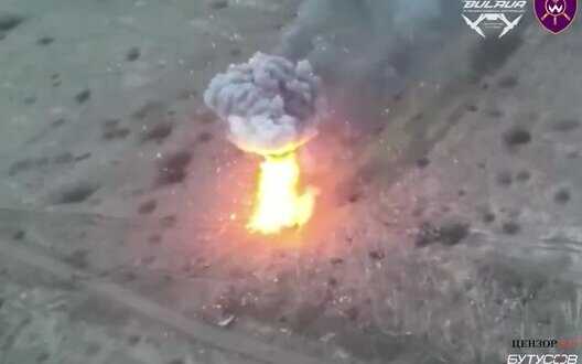 Detonation of Russian infantry fighting vehicle’s ammunition after the arrival of "Nightmare" drones from "Wild Hornets". VIDEO