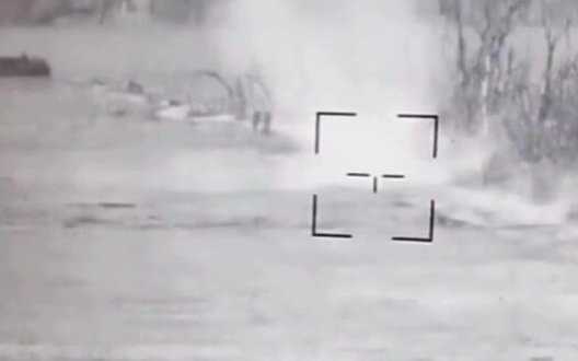 Ukrainian defenders tracked down group of Russian invaders and hit them with Stugna ATGM. VIDEO