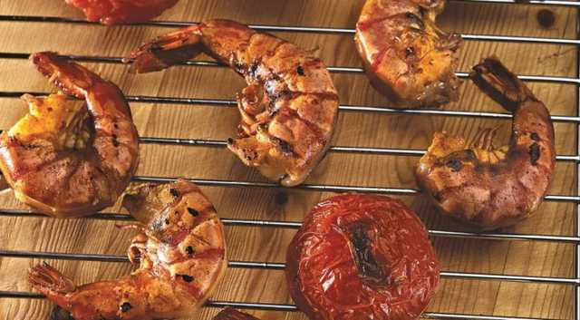 Grilled shrimp in oriental style